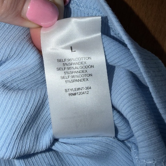 NEW NIA Georgia Racerback Tank Top Cornflower Blue Large ribbed - Picture 7 of 10